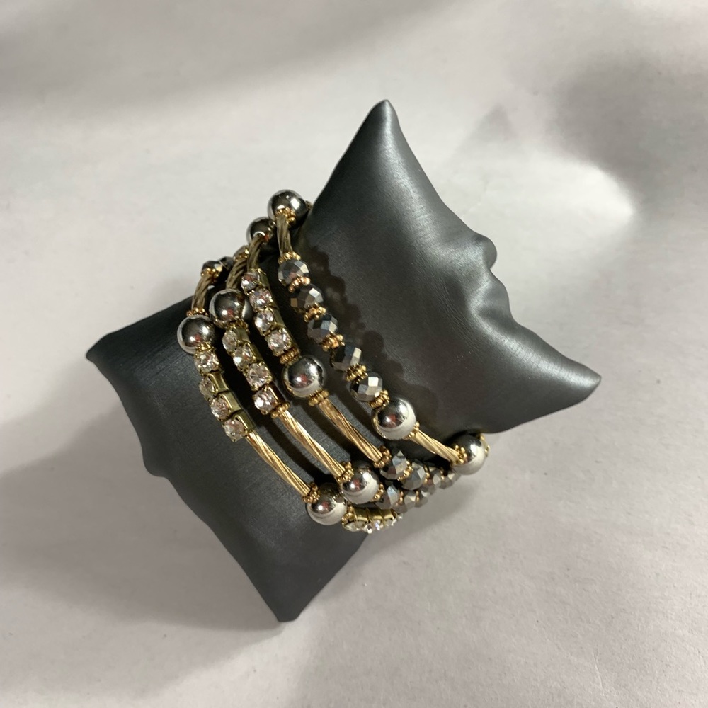NWOT triple wrap FRENCH WIRE & SWAROVSKY bracelet